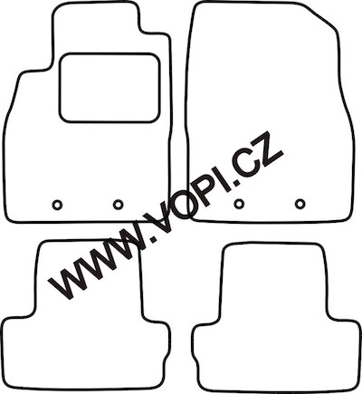 Přesné gumové koberce béžové / šedé Opel Ampera 2012>
